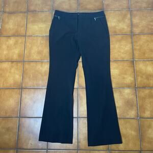 7th Avenue New York Pants 8 Black Flare Zip Pockets Business Office Minimalist